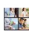 Mini Portable Hand Fan Rechargeable USB Fan with LED Light, Foldable Handheld Cooling Fan, 3 Speed - 5