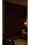 Burgundy Blackout Background Curtain Heat and Sound Insulating Solid Color - 2