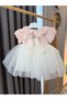 Babyaden Satin Bow Tulle Skirt Birthday Mevlüt Costume Baby Girl Children's Dress