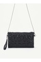 Silvery Black Shk301 Star Embossed Gold Zipper Chain Strap Women's Hand, Shoulder and Wrist Bag - 8