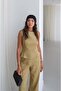Oil Green Ceres Raw Linen Blouse and Pants Set - 5