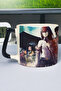 Steins;Gate Anime Printed Ceramic Luxury Mug (1 Piece) Special Black Handle Wave Handle V1D