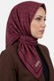 Women's Dark Pink Dot Patterned Stitched Writing