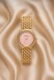 Liora Gold – Special Design Women's Wristwatch with Pink Dial and Stone Detail - 2
