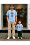 Father's Day Dad Son Combination T-Shirt Oversize 100% Cotton Printed T-Shirt (2 Pieces Must Be Ordered for Combination)