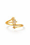 Women's Minimal Star Figured Zircon Stone Adjustable Gold Color Ring
