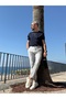 Men's Gofre Viscose Fabric Slim Fit Trousers - 8