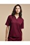 Textured Top With Collared Neck And Short Sleeves