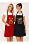 Kitchen Apron Set of 2 Stain-Resistant Water-Repellent Fabric Arrangement Chef Floral Patterned Double Apron - 2