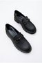 Ventes 35840 Black Leather Buckle Detailed Comfortable Loafer Women's Shoes - 5