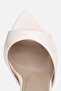 Women's ecru pointed-toe high heel mules - 5