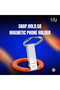 SNAP.HOLD.GO Magnetic Phone Holder – Ultra Thin Zinc Alloy Phone Ring with 360° Rotation & 180° Foldable Stand, Strong Magnetic Grip for Smartphones-Orange - 3