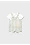 Baby T-Shirt Striped Overalls Set 1622