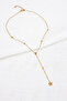 Gold Color Star Figured Stone Y Necklace