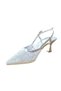 Marzella 390 Women's Stoned Tulle 7 cm Goblet Heeled Open Back Evening Dress Shoes - 2