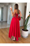 Red Crinkled Elastic Waist Midi Skirt - De261022 - 3