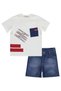 Give up Printed Shorts Set for 2-5 Years Old - White - 5
