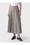 Vizyon New Season Plaid Flared Skirt with Zipper at the Waist - 2