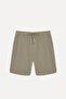 Men's Mink Color Jacquard Straight Fit Shorts