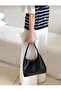 Monroe Leather Look Women's Hand and Shoulder Bag Modern Minimal Hobo Bag - 4