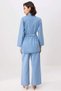 Women's Plus Size Shirt Collar Long Sleeve Denim Jacket Pants Set 100% Cotton Casual Comfortable Modern - 5