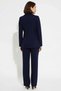 Women's Plus Size V-Neck Woven Jacket Pants Set Metal Accessory Detailed Long Sleeve Casual Comfortable - 5