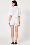 Women's Plus Size Beach Shirt Shorts Set %100 Cotton Raglan Sleeve Embroidery Detailed Casual Comfortable Modern - 5