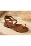 Edessa Gold Ring Detailed Women's Black Flip-Flop Sandals - Soft Flat Sole for Daily Comfort - 6