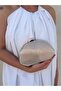 Women's Gold Snake Oyster Model Evening Dress Bag - 4