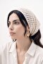 Women's Mesh Knitted Look Knitwear Bandana Beach Accessory - 2