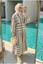 Women's Linen Hijab Dress Summer Long Dress
