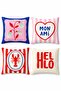 Crab Themed Patterned 4-Piece Throw Pillow Cover Set - 3