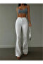 Women's White Flared Trousers