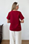 Women's Crew Neck Basic T-Shirt Burgundy - 26Y Mw0000086 - 4