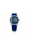 Infinity SD253100 Men’s Analog Watch with Floating Infinity Dial, Blue Silicone Strap, Silver Stainless Steel Case and Quartz Movement