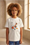 Children's Giraffe Patterned Shorts Pajama Set - 4