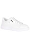 Men's White Leather Platform Sneaker with Elastic Band and Laceless Casual Sports Shoes - 2