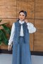 Women's Embroidered Vest Skirt Jeans Set - 2