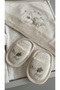 Boxed Baby Bath Gift Set with Hooded Bathrobe, Towel and Slippers, 0-2 Years Old, 100% Cotton - 2