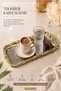 Luxury Gold Detailed Metal Presentation Tray 33X17 cm Coffee and Catering Serving Tray - 3
