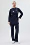Dark Navy Blue Tunic Length Bell Bottom Scrubs