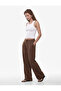 Relaxed Fit Linen Blend Straight Wide-Leg Trousers with Pockets and Pleated Detail - 2