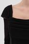 Women's Underwire Long Sleeve Off-Shoulder Tulle Detailed Design Corset - 7