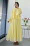 Premium Ruffle Detailed Siena Muslin Skirt Set - Yellow - 6