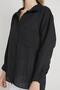 Women's Black 3096 Glitter Striped Oversize Long Sleeve Shirt - 5
