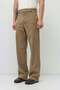 High waist relaxed wide leg fabric trousers khaki