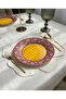4-Piece White Flora Linen Placemat Set Supla |   Stain Resistant |   Modern Table Decor - 3