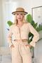 Linen Set with Lace Detail - 7