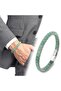 Green Aventurine Natural Stone Wicker Mesh Chain Men's Steel Bracelet - 21 cm