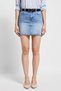 Women's Mini Denim Skirt A-Line Cut High Waist Zipper Pocket Casual Comfortable Daily Short Length Modern - 4